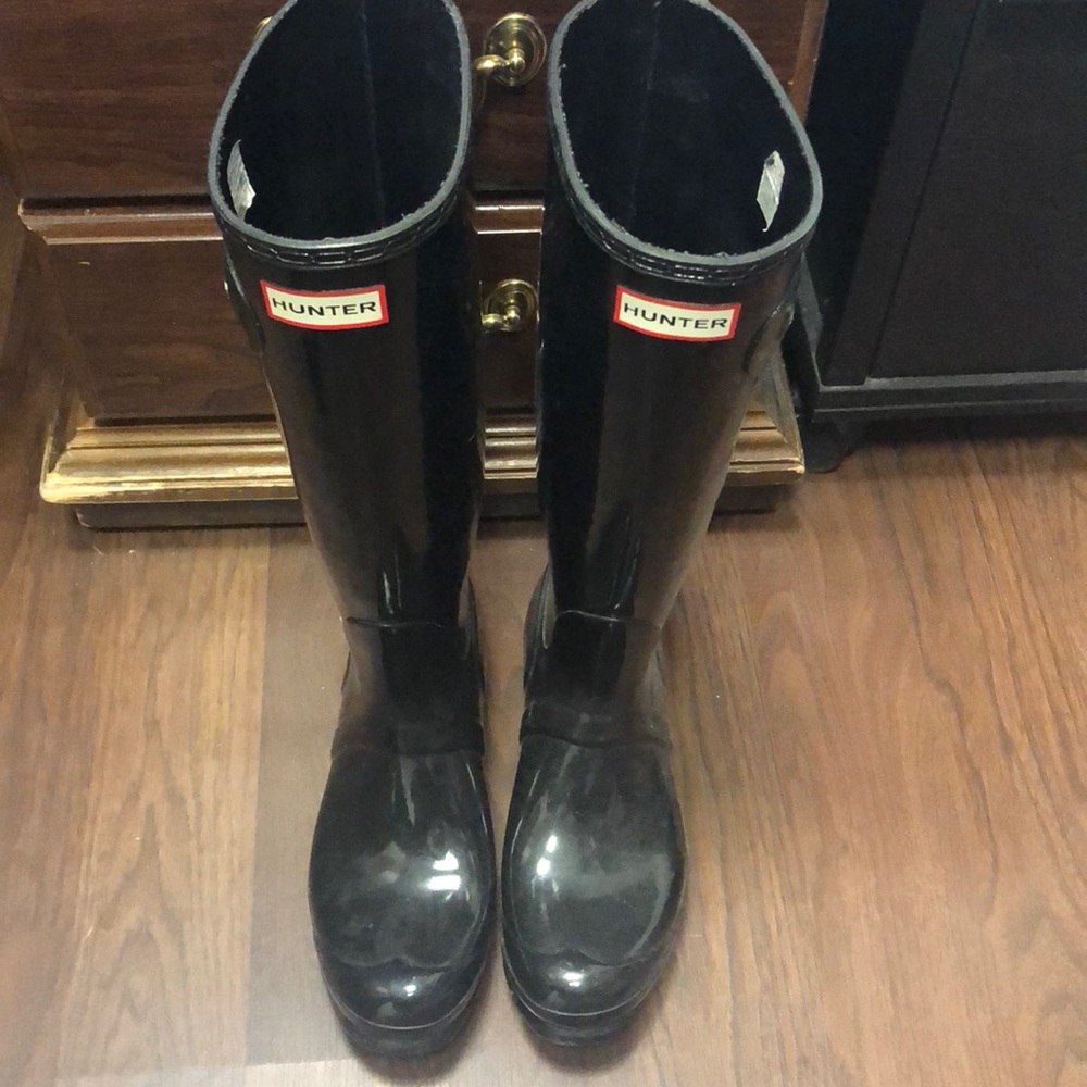 Black Glossy Hunter Boots
